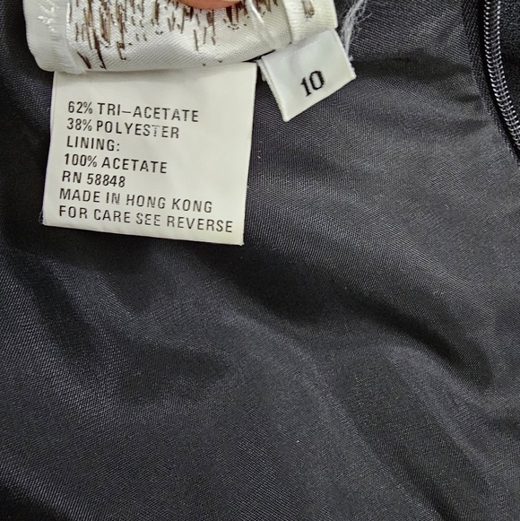 Vintage Neiman Marcus black faux wrap dress rhinestone button ruffle sleeves 10 - Picture 11 of 11